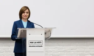 Maia Sandu susține o conferință de presă în cadrul căreia le mulțumește votanților moldoveni, în Chișinău. FOTO Inquam Photos / Elena Covalenco