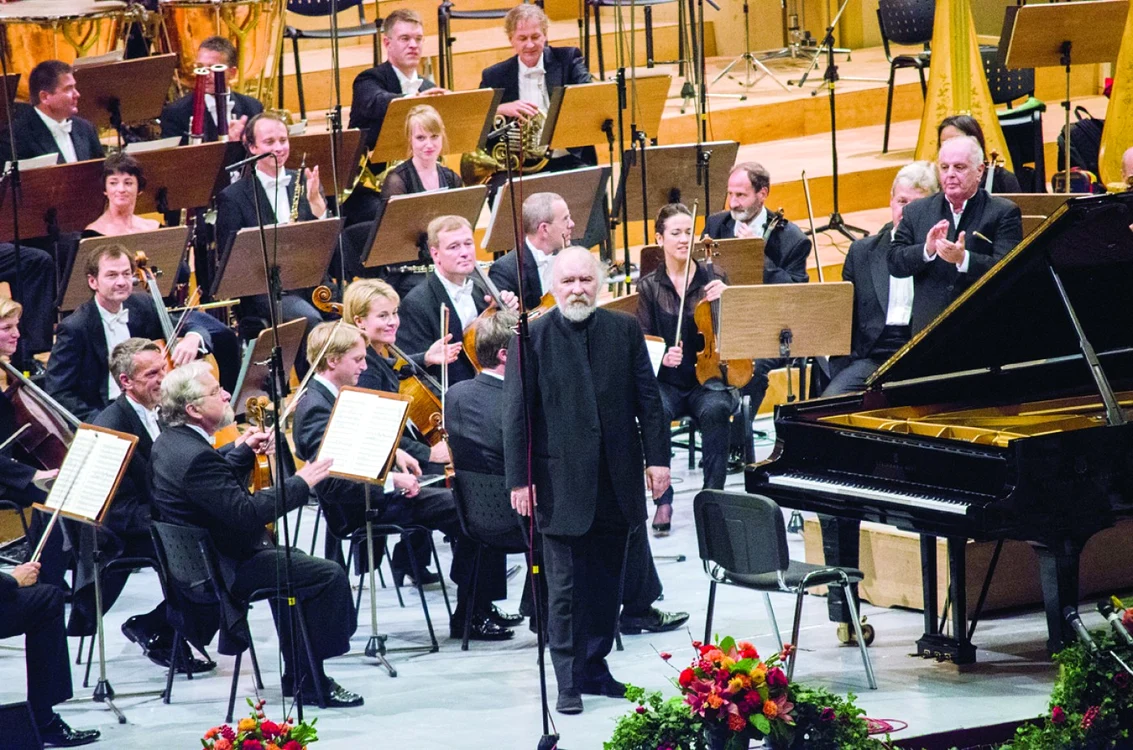 Pianistul Radu Lupu a fost aplaudat inclusiv de dirijorul Daniel Barenboim FOTO: Festival Enescu