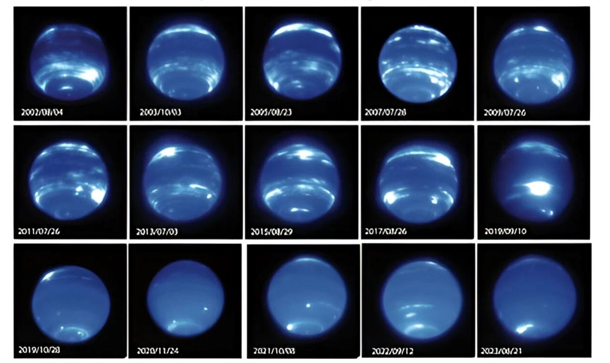 Planeta Neptun, văzută de la Observatorul W.M. Keck din Hawaii FOTO Twitter