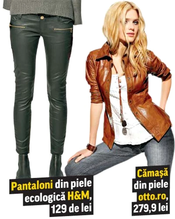 Bluze, pantaloni, cămăşi, accesorii. Toate pot fi  din piele sau cu inserţii din acest tip de material (foto: Shutterstock)
