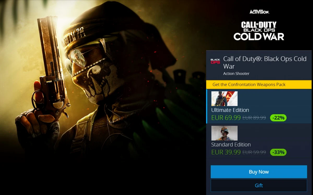 Call Of Duty Black Ops Cold War.