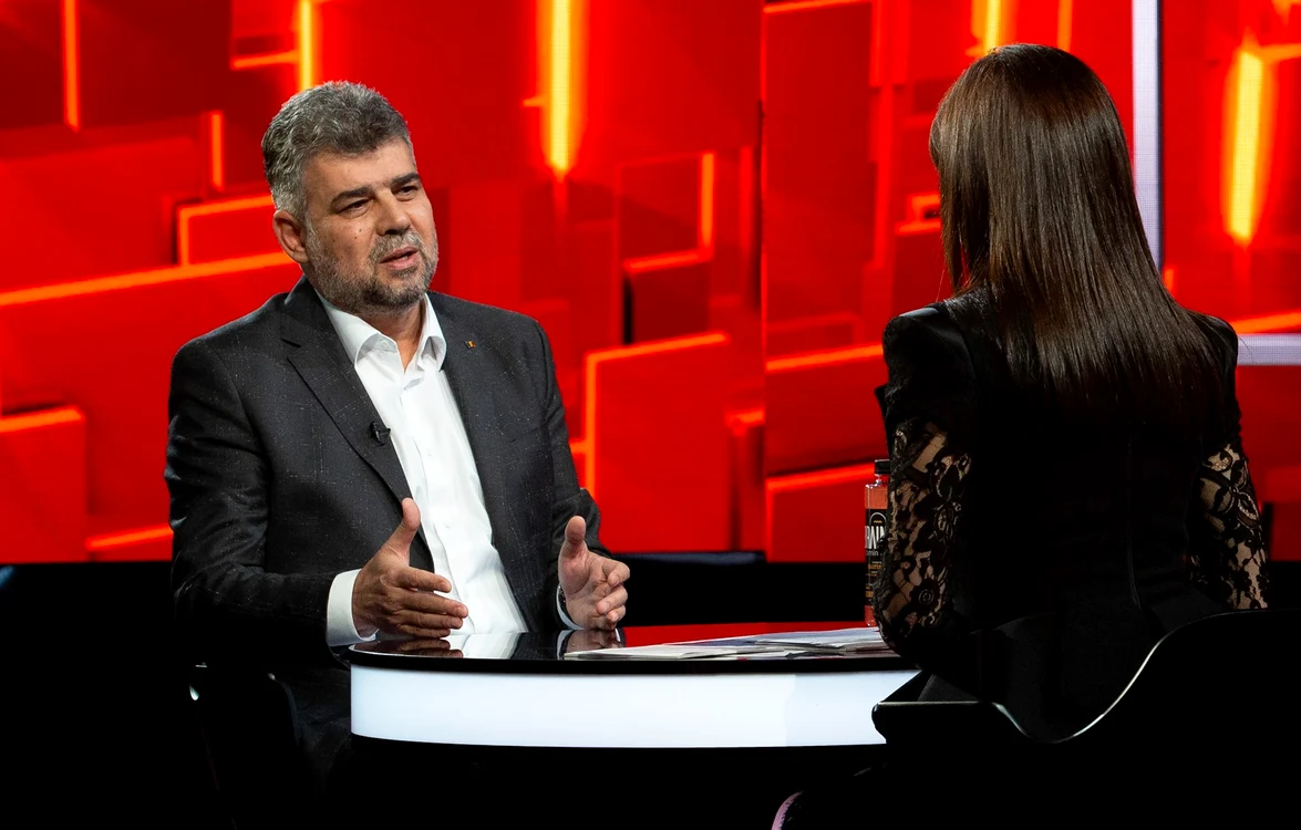 Marcel Ciolacu a vorbit despre Viorica Dăncilă la emisiunea ”40 de întrebări cu Denise Rifai”foto: Kanal D