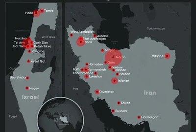 Hartă atacuri Israel Iran creată de Turcia FOTO Profimedia jpg