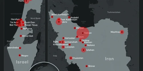 Hartă atacuri Israel Iran creată de Turcia FOTO Profimedia jpg