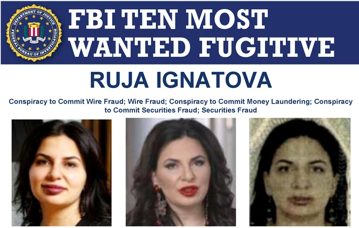 Ruja Ignatova, unul dintre cei mai căutați 10 fugari de la FBI Foto: FBI