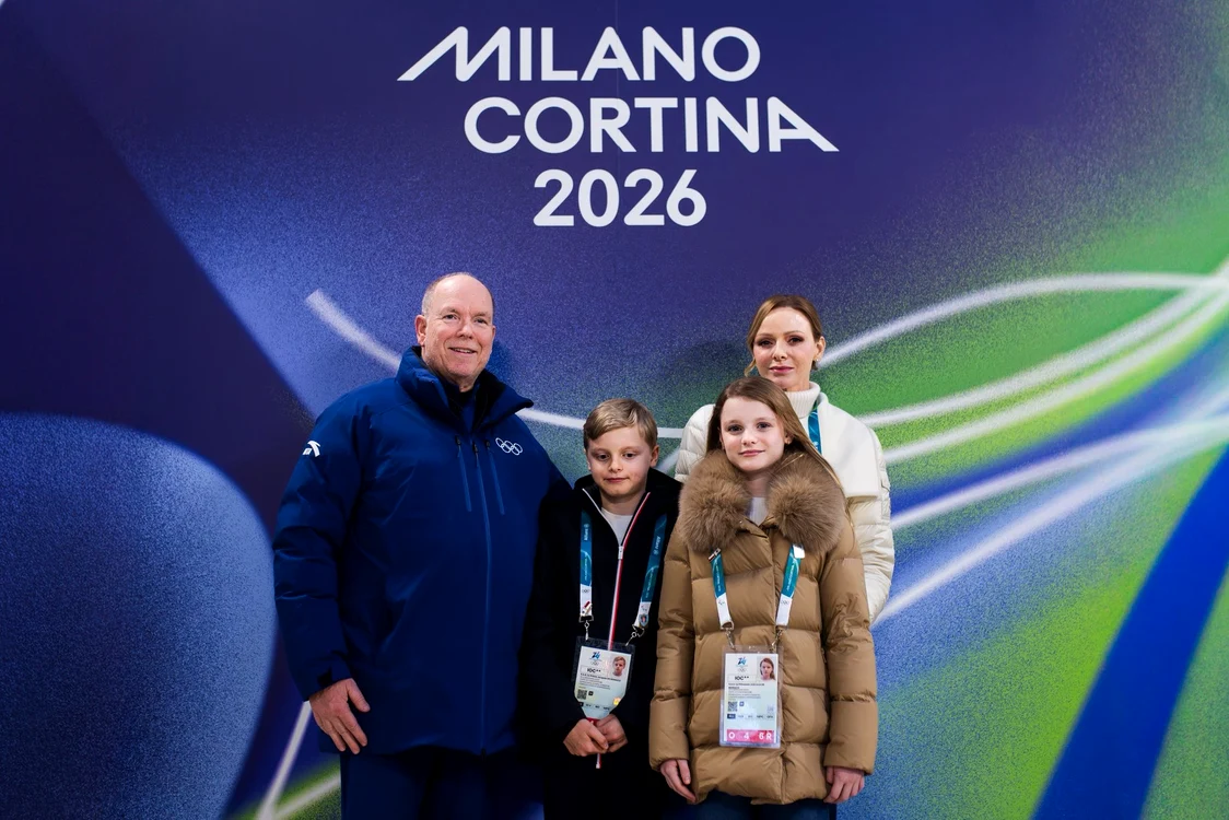 Charlene, Albert și copiii la JO 2026 Italia jpg