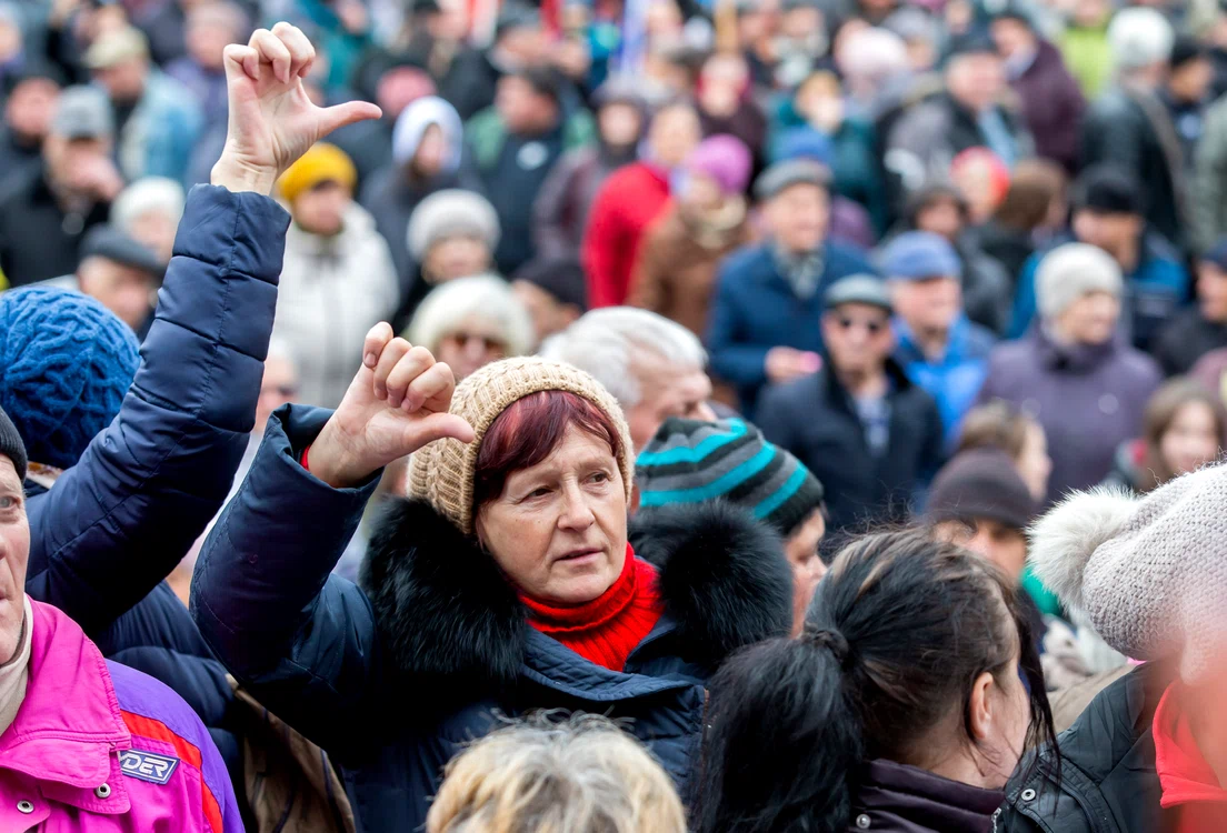 Un nou protest antiguvernamental la Chișinău. FOTO: EFA EPE