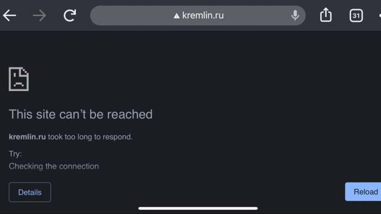 Site-ul oficial al Kremlinului a picat și nu mai poate fi accesat