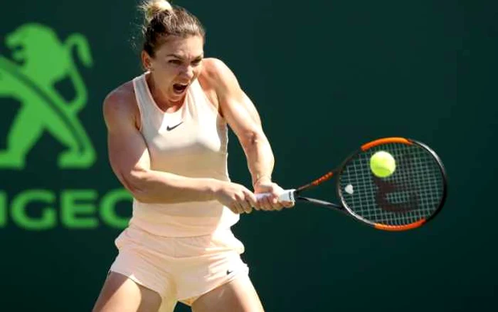 Halep în meciul cu Radwanska din martie FOTO EPA-EFE