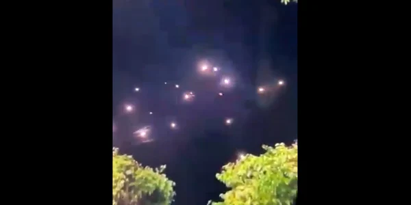 Rachete interceptare de scutul israelian Iron Dome FOTO captură video