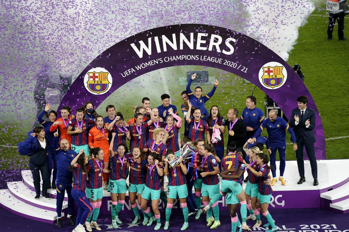 
    Finalistă în 2019, FC Barcelona a câștigat pentru prima dată Liga Campionilor la fotbal feteFoto: EPA-EFE  