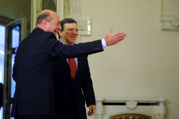 Traian Băsescu se întâlneşte la Bruxelles cu preşedintele Comisiei Europene, Jose Manuel Barroso FOTO: Mediafax