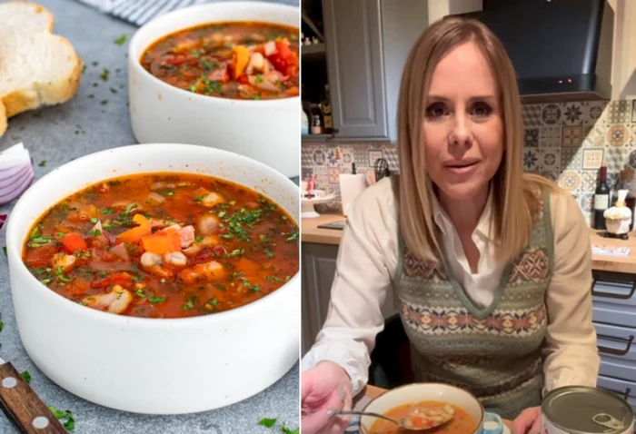 Ciorba recomandată de dr. Mihaela Bilic / Foto: Pinterest, captură video Facebook