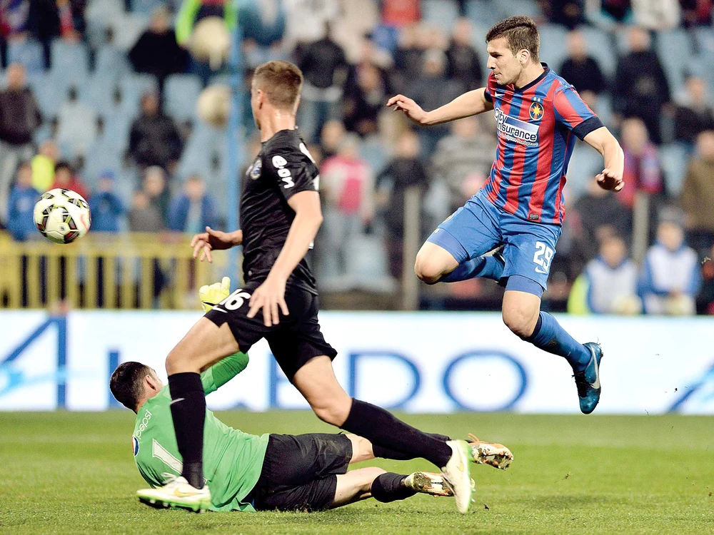 
    Ţucudean a marcat golul 4 pentru Steaua în victoria cu ViitorulFOTO: sportpictures.eu  
