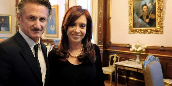 Sean Penn şi preşedintele argentinian Cristina Fernández de Kirchner