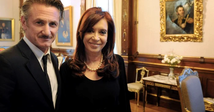 Sean Penn şi preşedintele argentinian Cristina Fernández de Kirchner