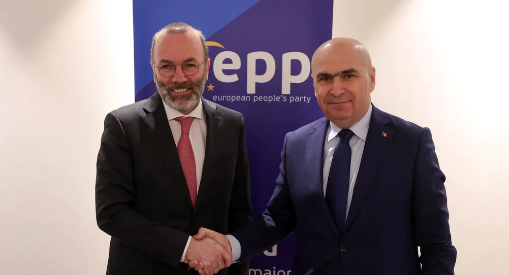 Manfred Weber și Ilie Bolojan. FOTO X