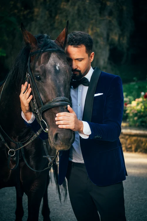 Alexandru Constantin (32 ani) s-a înțeles de minune la filmări cu blândul animal