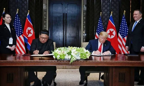 Ce conține declaraţia comună semnată de Donald Trump şi Kim Jong un la  Singapore jpeg