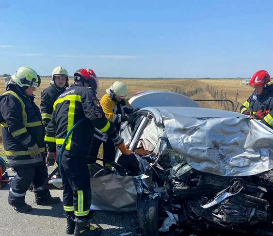 Accudentul a avut loc pe DN7B FOTO: TVR Timișoara