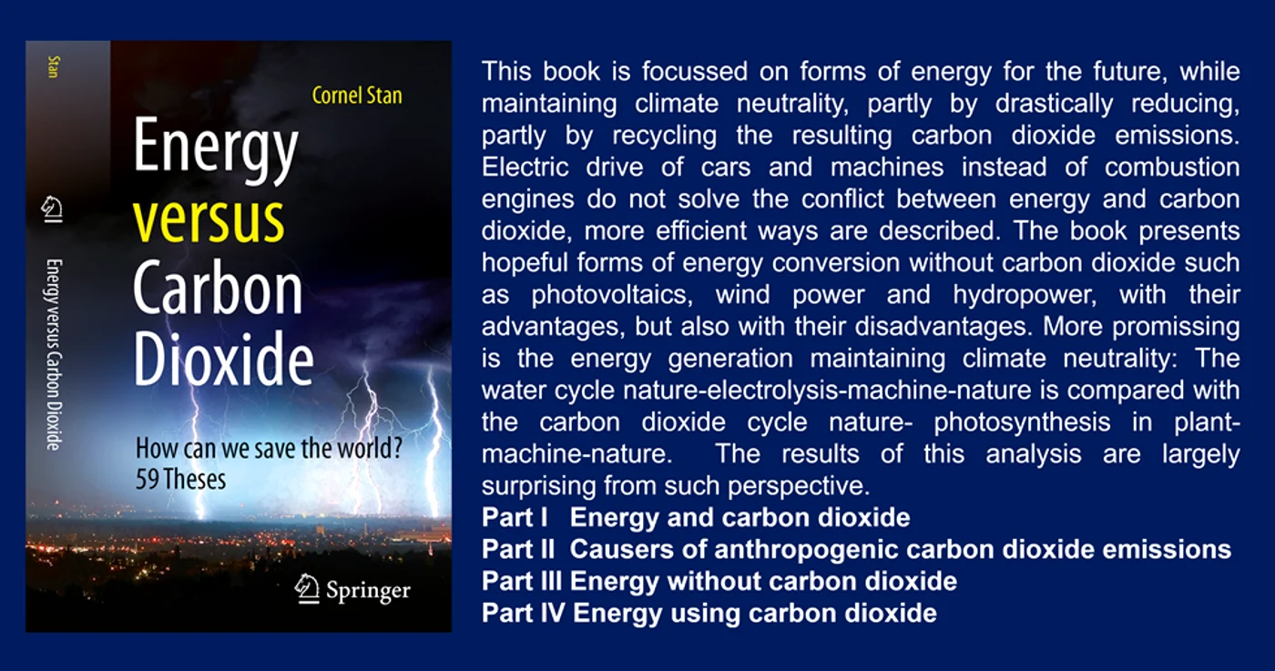 Cornel Stan : Energy versus Carbon Dioxide, Springer Nature, 2022, în limba engleză