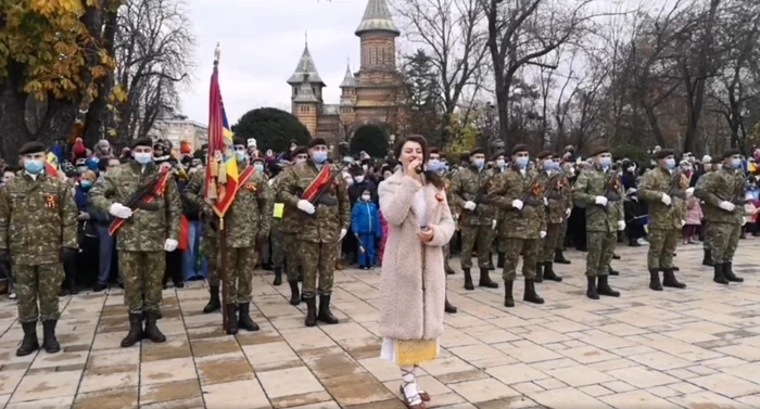 Ceremonie de Ziua României în Parcul Central din Timişoara