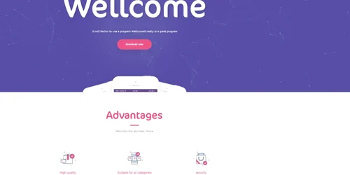 Pagina aplicatiei Welcome Chat