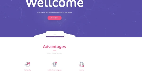 Pagina aplicatiei Welcome Chat