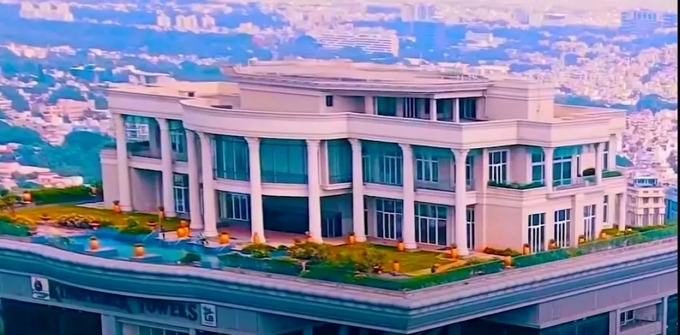 Vila a fost construită pe acoperișul Kingfisher Towers (Foto: captură video)