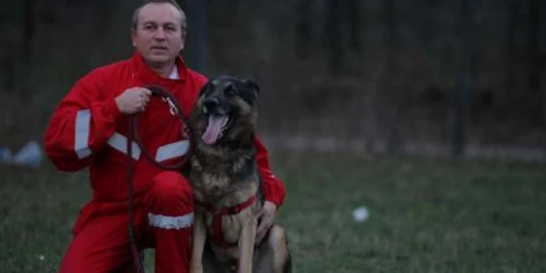 Ion Băcioiu şi câinele Max
