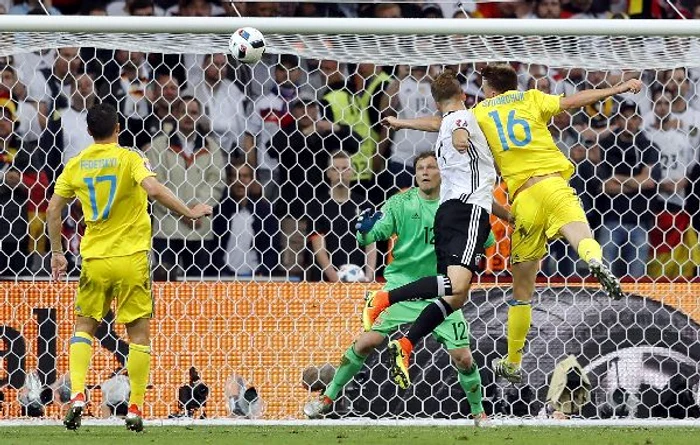 Faza prin care s-a deschis scorul in meciul Germania - Ucraina, de la Euro 2016FOTO: AP