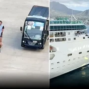 Turisti intarziati pe vasul de croaziera 