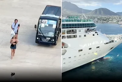 Turisti intarziati pe vasul de croaziera 