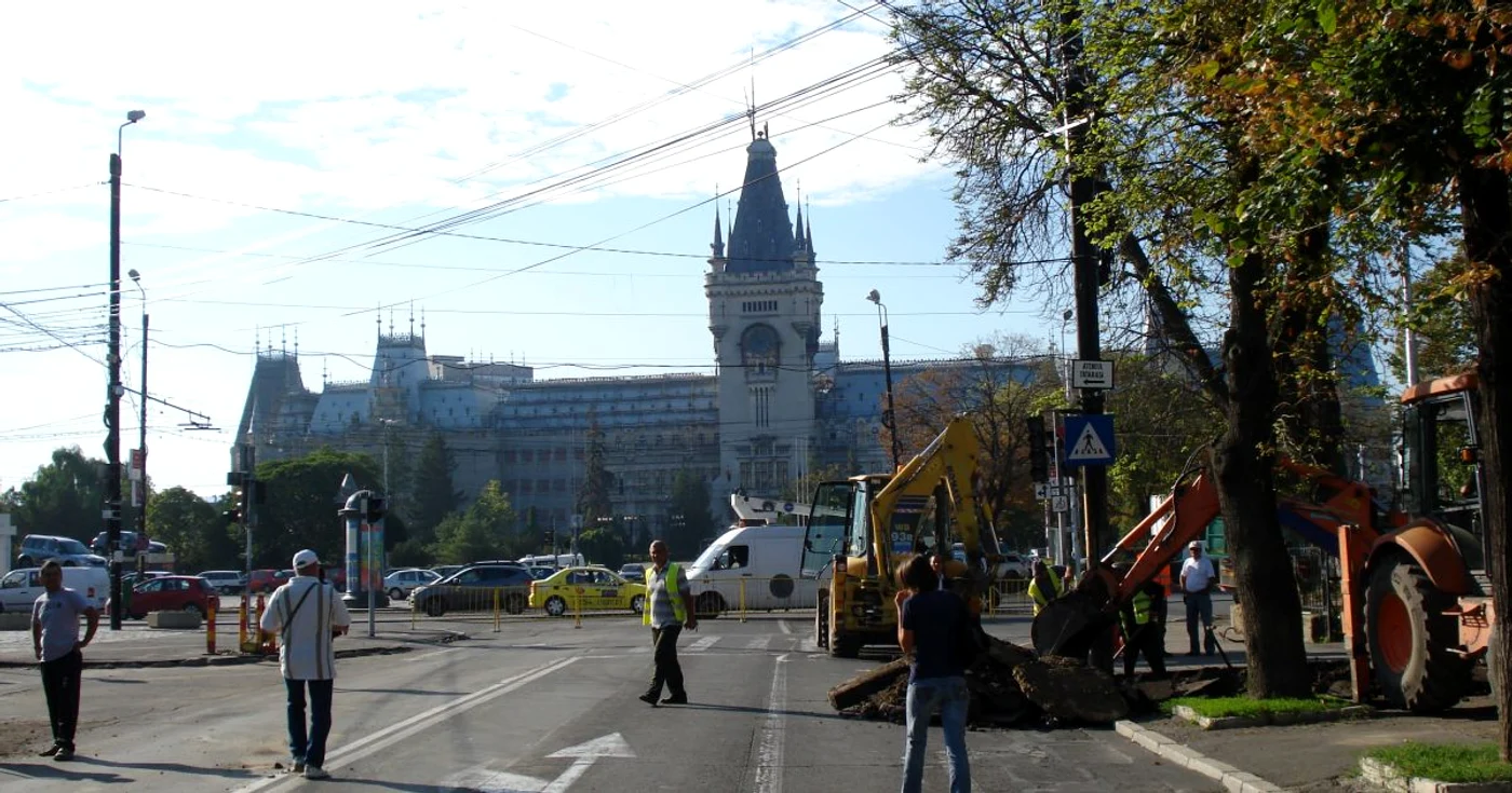 Lucrări pe Ştefan cel Mare- prima zi