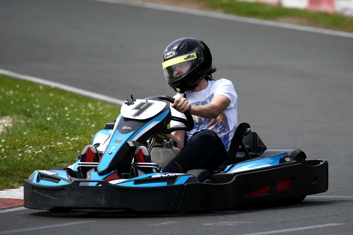 Rene Charles, Son of canadian singer Celine Dion practicing Karting   Paris jpeg