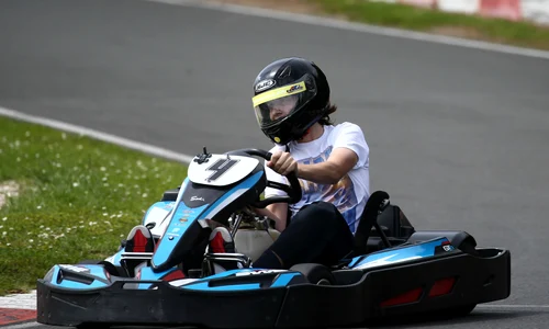 Rene Charles, Son of canadian singer Celine Dion practicing Karting   Paris jpeg