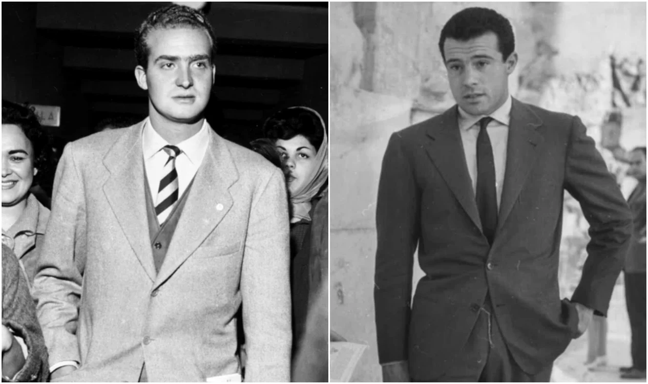 Juan Carlos al Spaniei și Alfonso de Bourbon, pretendenți la tronul Spaniei. FOTO: Profimedia