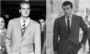 Juan Carlos al Spaniei și Alfonso de Bourbon, pretendenți la tronul Spaniei FOTO Profimedia jpg