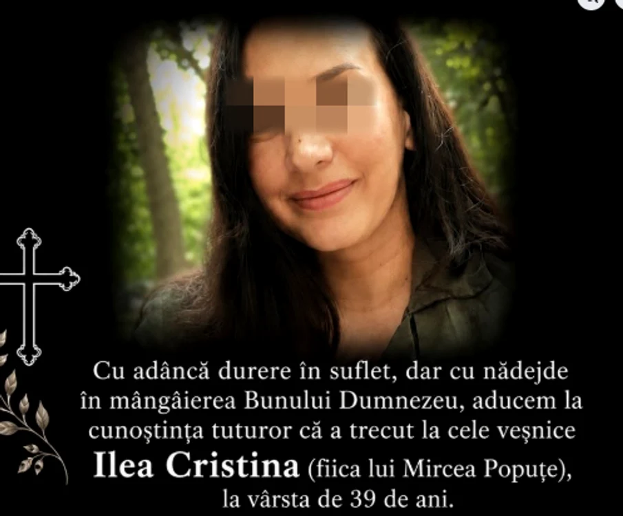 S-a stins din viață soția lui Alexandru Hora. Foto: Facebook