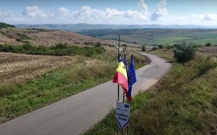 Drumul de acces în comuna din Alba FOTO comunaohaba.ro
