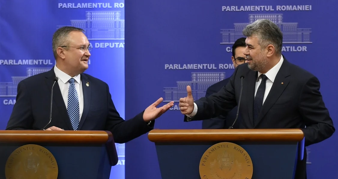Nicolae Ciucă și Marcel Ciolacu FOTO Mediafax