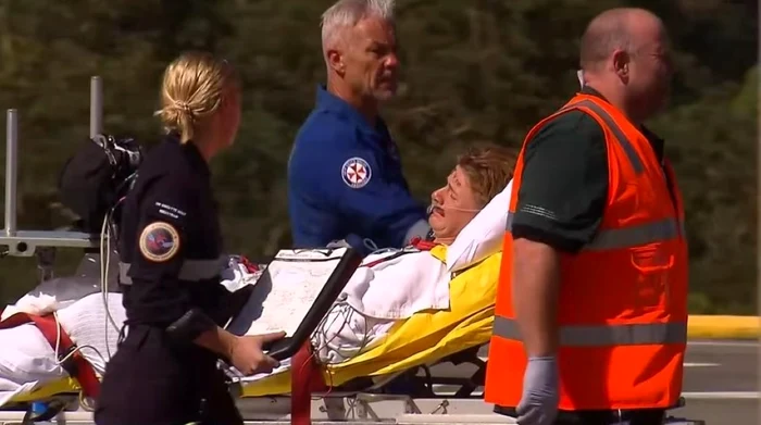 Bărbatul a fost transportat în stare gravă la spital. FOTO: captură video 9News