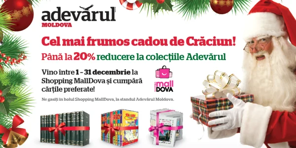 Moș Crăciun îți aduce reduceri la cărți de sărbători