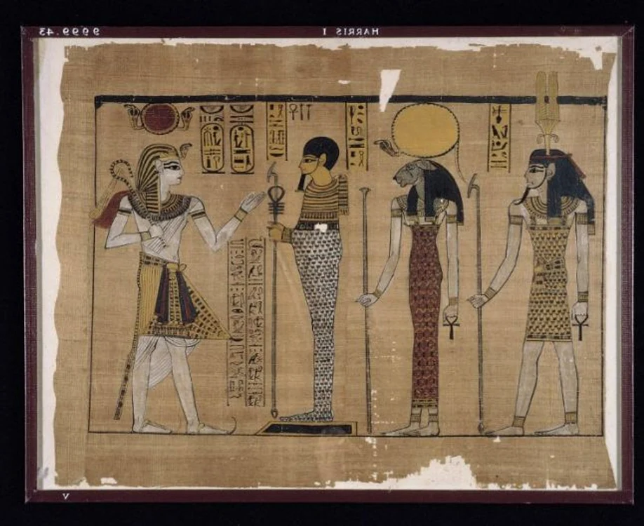 Papirus reprezentând domnia lui Ramses al III-lea FOTO AFP
