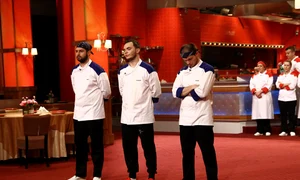 Hell's Kitchen  Paul, Frankie şi Florin au ajuns în cursa spre eliminare, iar Frankie (stânga) a fost cel care a plecat acasă jpeg