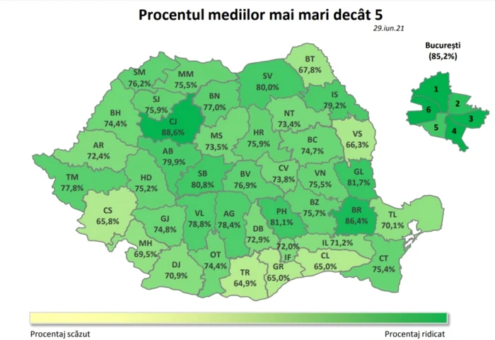 harta evaluare nationala 2021