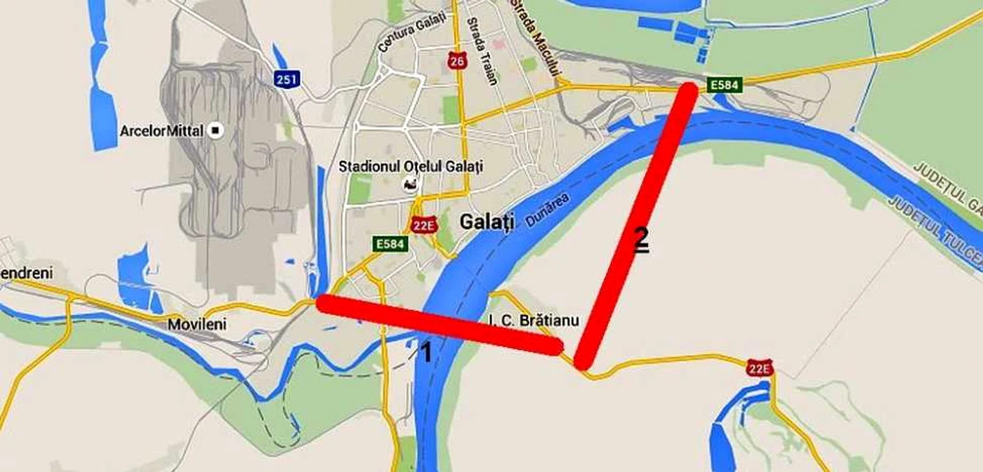 Sunt avansate două scenarii pentru tunelul de la Galaţi. Infografie: C.Crângan