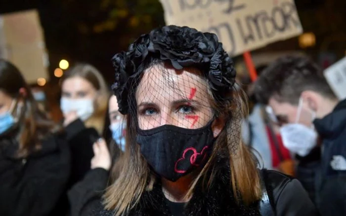 Mars impotriva avortului in Polonia FOTO EPA-EFE