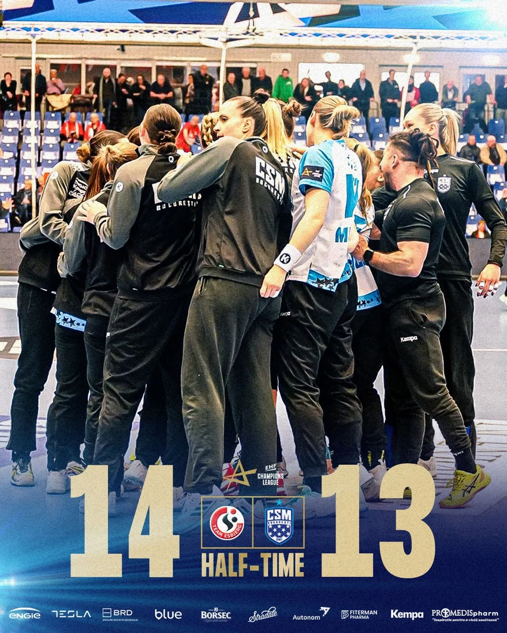 Se vede Final Four. CSM București, rezultat dătător de speranțe cu Esbjerg, în sferturile Ligii Campinilor la handbal