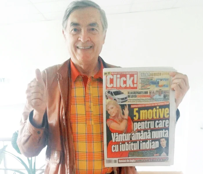 Ilie Gheran e fericit că de acum se va plimba prin oraş cu maşina câştigată la Click!MANIA